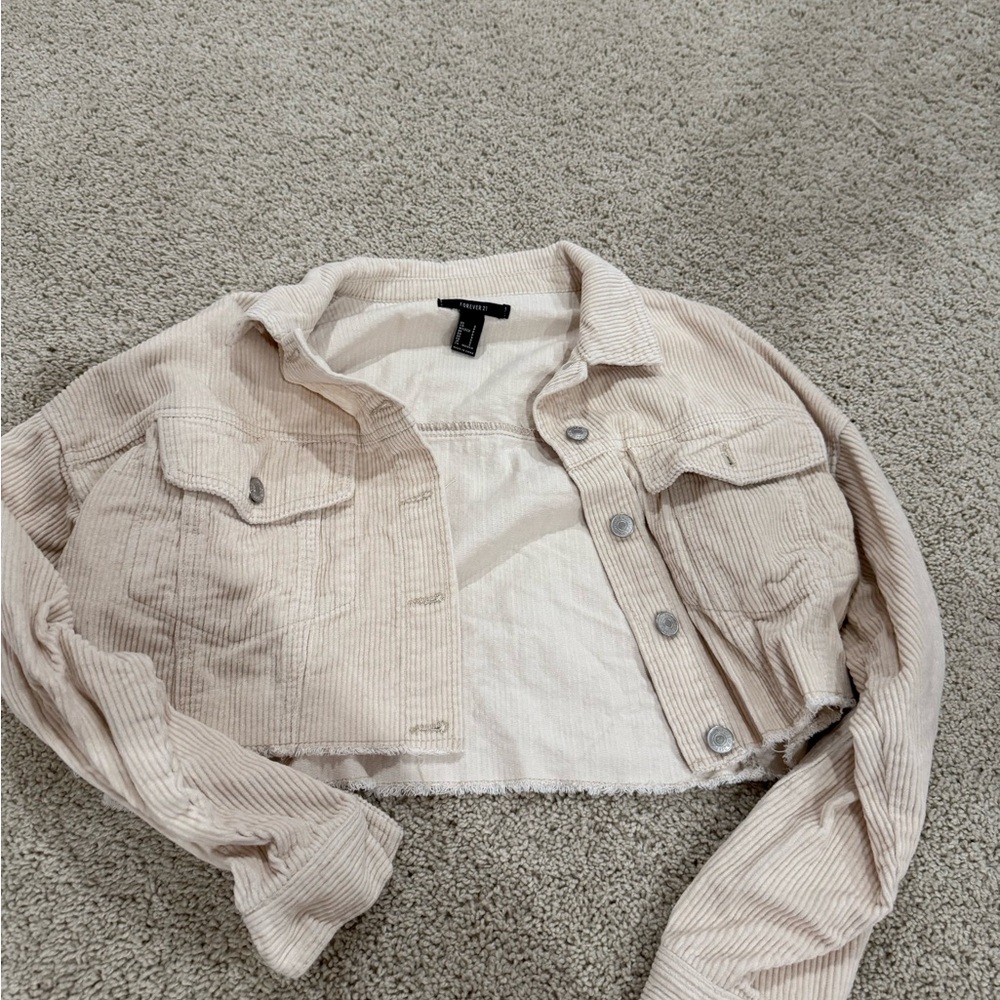 Forever 21 cropped jean jacket